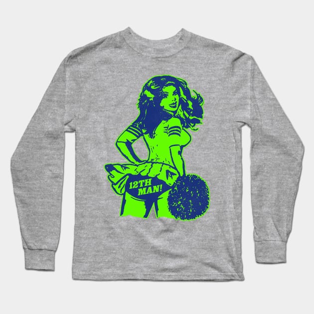 Seattle Cheerleader Long Sleeve T-Shirt by darklordpug